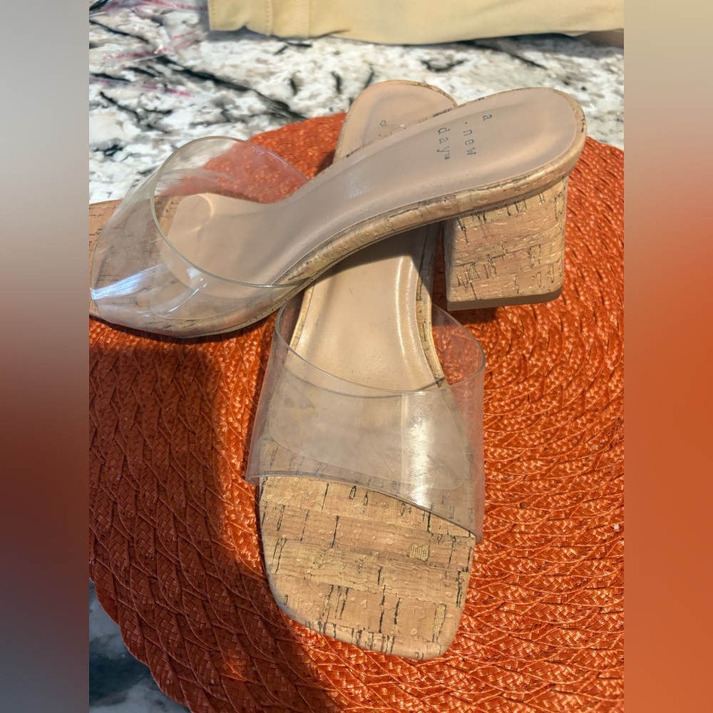 A New Day Women's Clear Cork Sandals - Picture 4 of 4